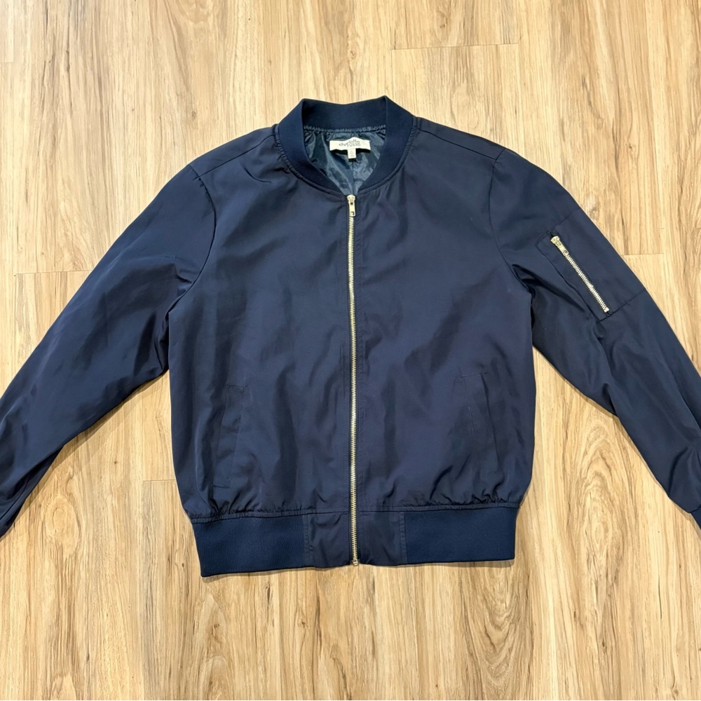 Navy Blue Women’s Lightweight Bomber Jacket